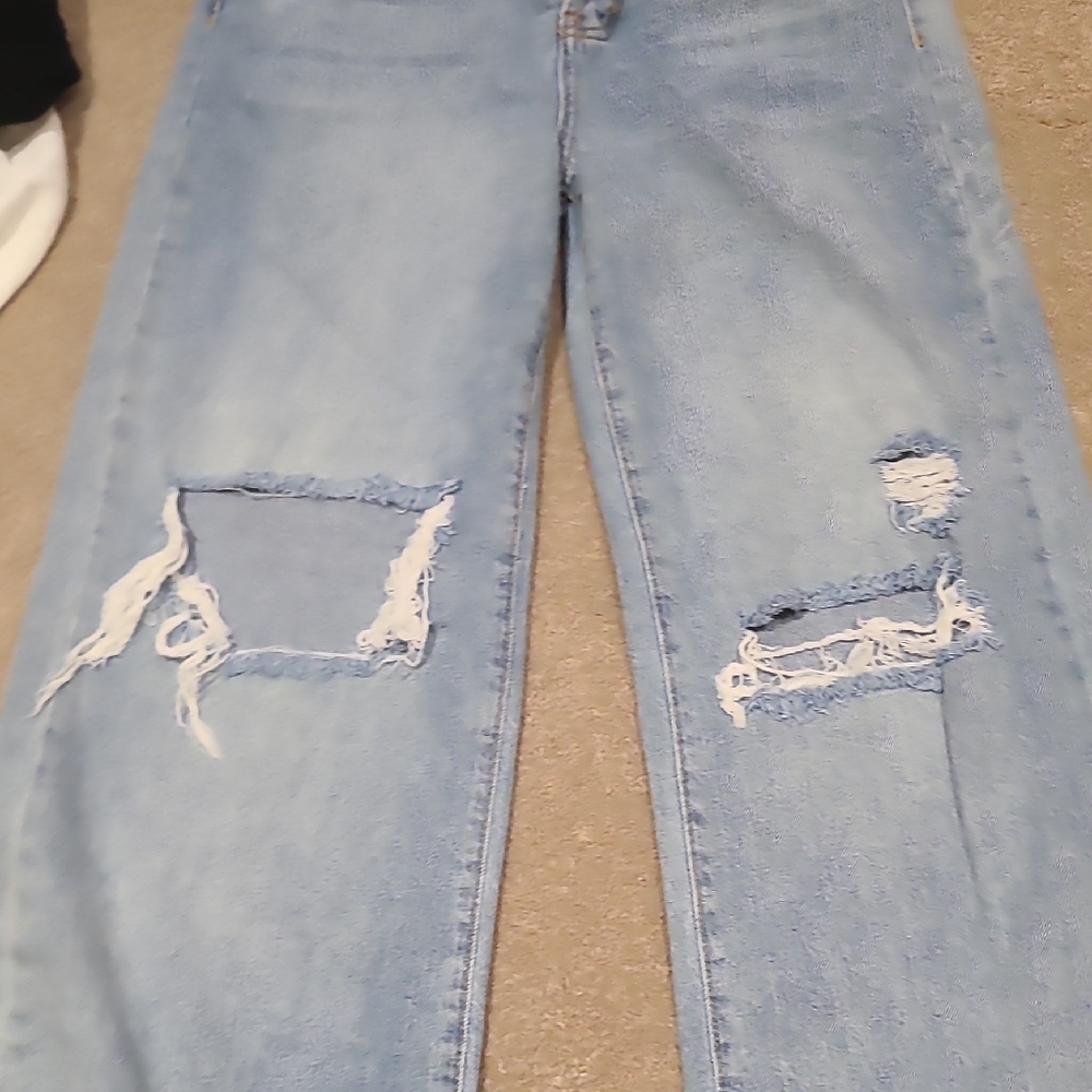 Classic Light Blue Distressed Women's Jeans